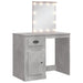 Masă de toaletă cu LED-uri, gri beton, 90x42x132,5 cm - WALTI WALTI