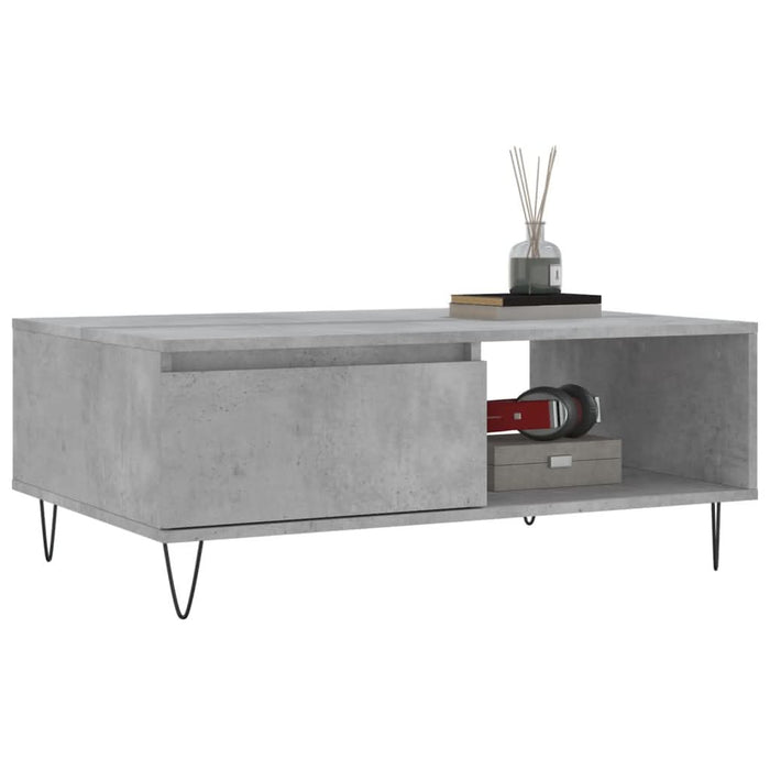 Masă de cafea, gri beton, 90x60x35 cm, lemn compozit - WALTI WALTI
