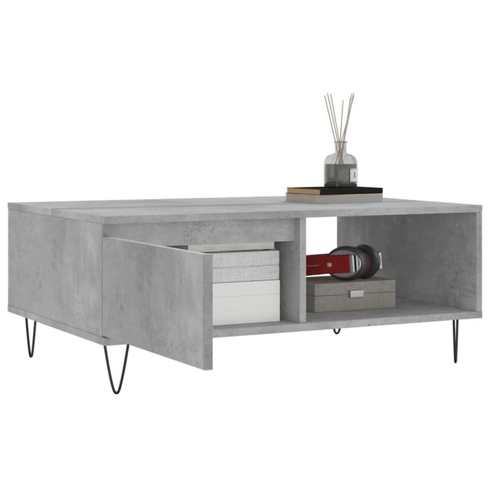 Masă de cafea, gri beton, 90x60x35 cm, lemn compozit - WALTI WALTI