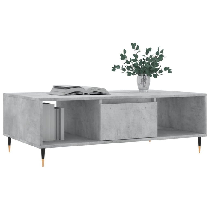 Masă de cafea, gri beton, 104x60x35 cm, lemn compozit - WALTI WALTI