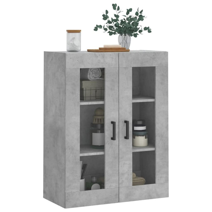 Dulap cu montaj pe perete, gri beton, 69,5x34x90 cm - WALTI WALTI