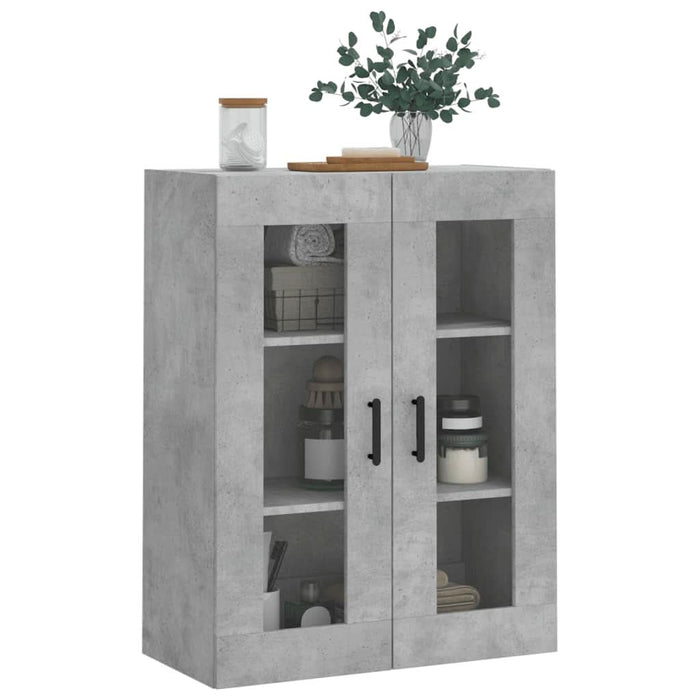 Dulap cu montaj pe perete, gri beton, 69,5x34x90 cm - WALTI WALTI