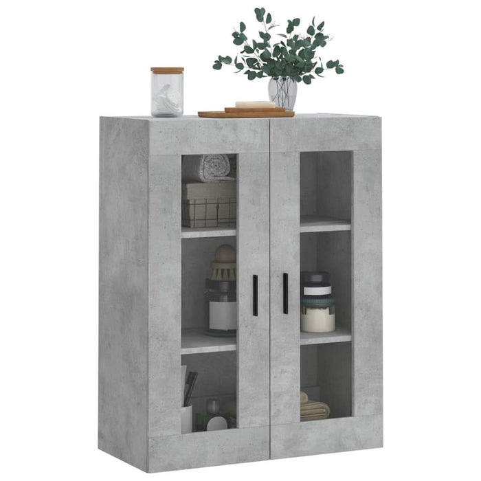 Dulap cu montaj pe perete, gri beton, 69,5x34x90 cm - WALTI WALTI
