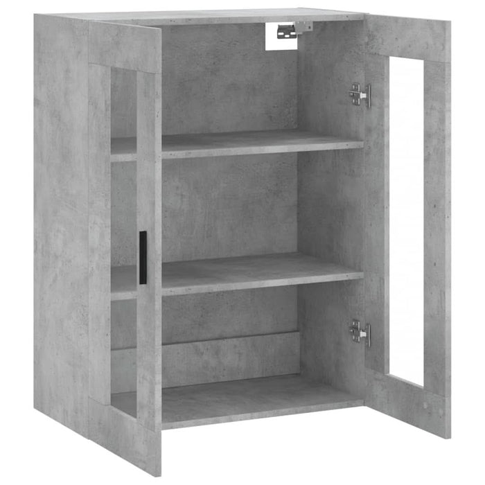 Dulap cu montaj pe perete, gri beton, 69,5x34x90 cm - WALTI WALTI