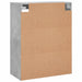Dulap cu montaj pe perete, gri beton, 69,5x34x90 cm - WALTI WALTI