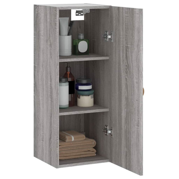 Dulap montat pe perete, gri sonoma, 34,5x34x90 cm - WALTI WALTI