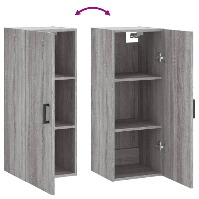 Dulap montat pe perete, gri sonoma, 34,5x34x90 cm - WALTI WALTI