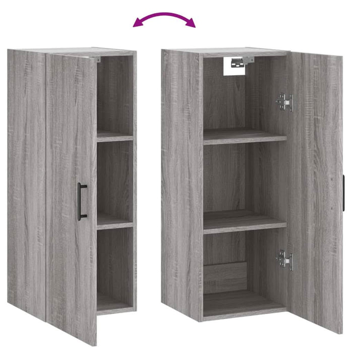 Dulap montat pe perete, gri sonoma, 34,5x34x90 cm - WALTI WALTI