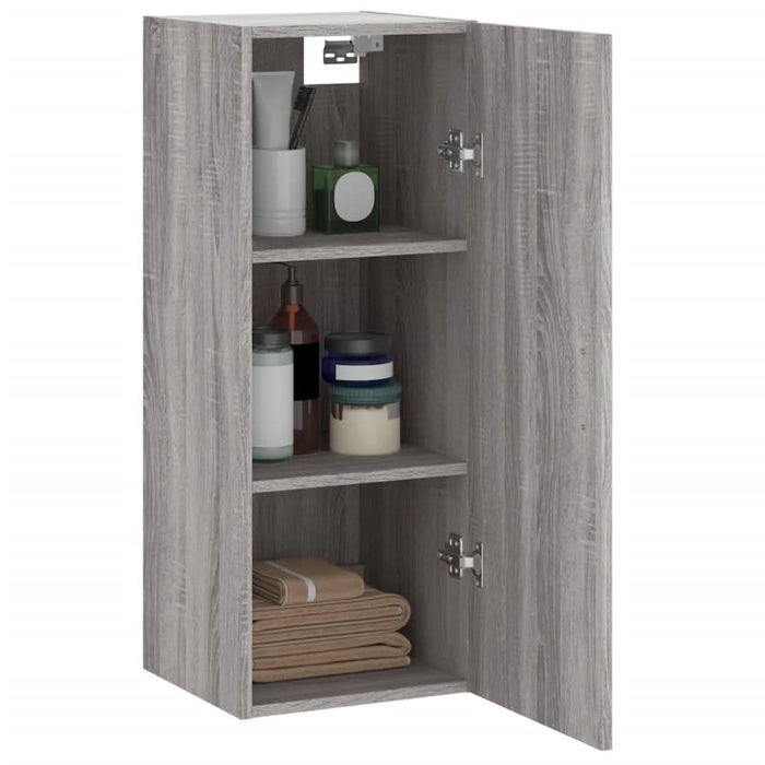 Dulap montat pe perete, gri sonoma, 34,5x34x90 cm - WALTI WALTI
