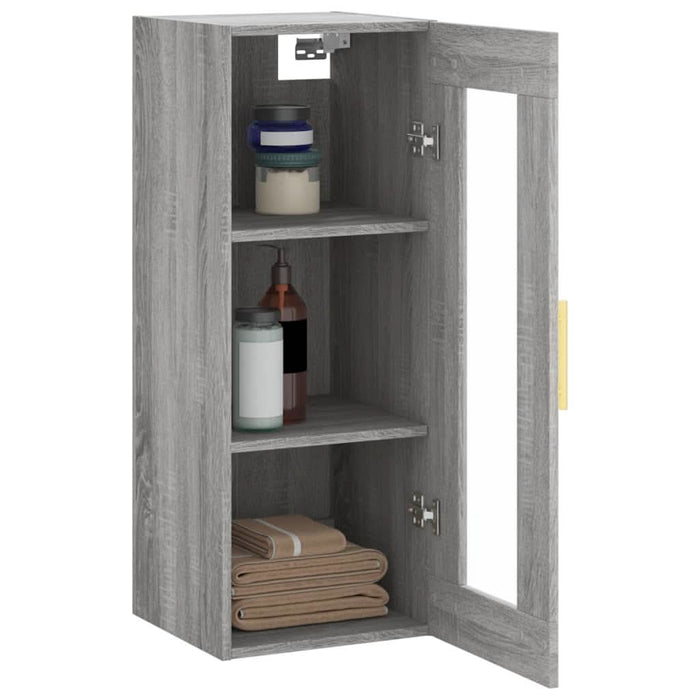 Dulap montat pe perete, gri sonoma, 34,5x34x90 cm - WALTI WALTI