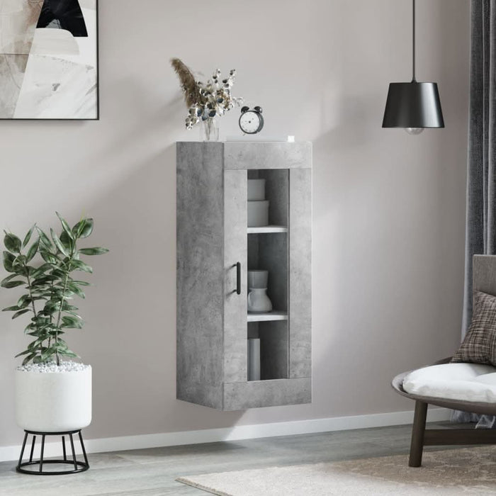 Dulap montat pe perete, gri beton, 34,5x34x90 cm - WALTI WALTI
