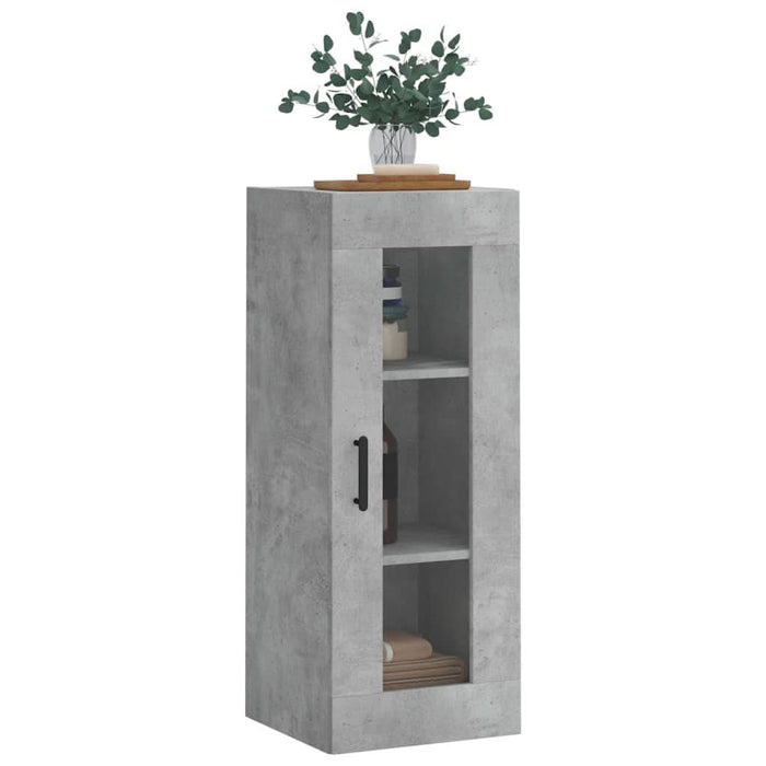 Dulap montat pe perete, gri beton, 34,5x34x90 cm - WALTI WALTI