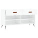 Bancheta pantofar, alb extralucios, 102x35x55 cm, lemn compozit - WALTI WALTI
