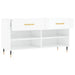 Bancheta pantofar, alb extralucios, 102x35x55 cm, lemn compozit - WALTI WALTI