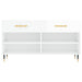 Bancheta pantofar, alb extralucios, 102x35x55 cm, lemn compozit - WALTI WALTI