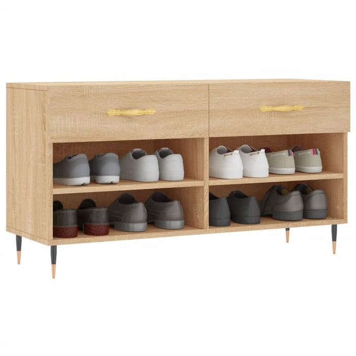 Bancheta pantofar, stejar sonoma, 102x35x55 cm, lemn prelucrat - WALTI WALTI