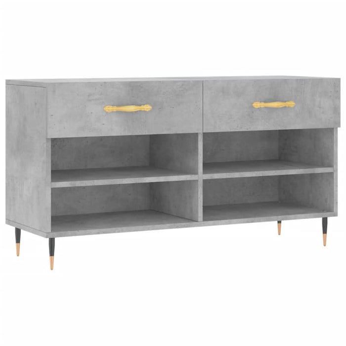 Bancheta pantofar, gri beton, 102x35x55 cm, lemn prelucrat - WALTI WALTI