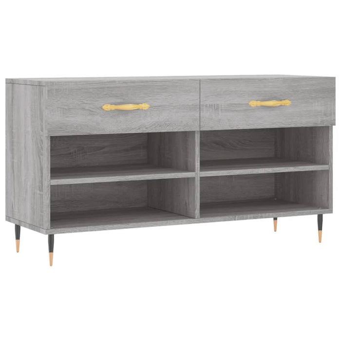 Bancă de pantofi, gri sonoma, 102x35x55 cm, lemn prelucrat - WALTI WALTI