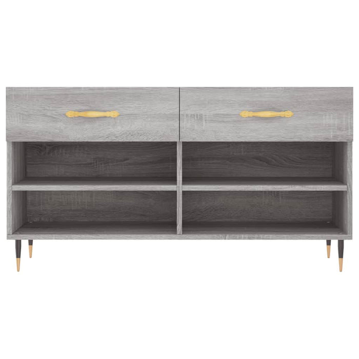 Bancă de pantofi, gri sonoma, 102x35x55 cm, lemn prelucrat - WALTI WALTI