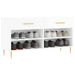 Bancheta pantofar, alb extralucios, 102x35x55 cm, lemn compozit - WALTI WALTI