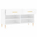 Bancheta pantofar, alb extralucios, 102x35x55 cm, lemn compozit - WALTI WALTI