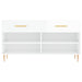 Bancheta pantofar, alb extralucios, 102x35x55 cm, lemn compozit - WALTI WALTI