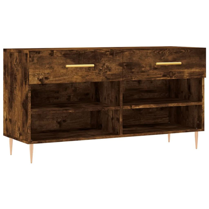 Bancă de pantofi, stejar fumuriu, 102x35x55 cm, lemn prelucrat - WALTI WALTI