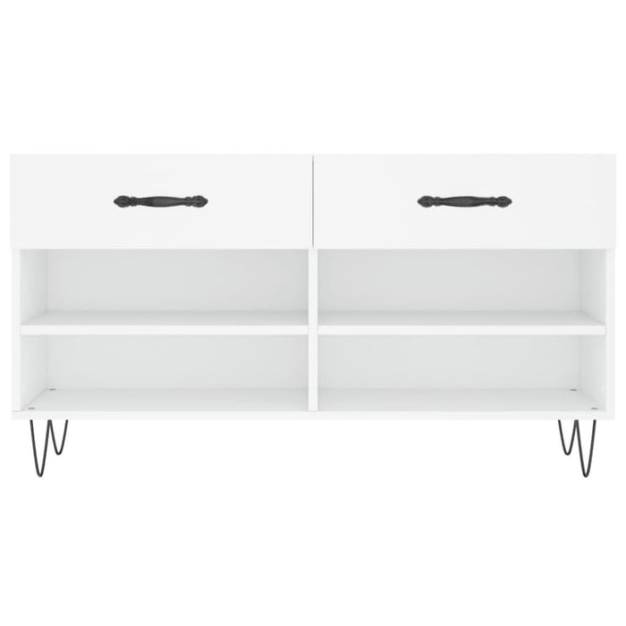 Bancă de pantofi, alb, 102x35x55 cm, lemn prelucrat - WALTI WALTI