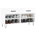Bancheta pantofar, alb extralucios, 102x35x55 cm, lemn compozit - WALTI WALTI