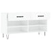 Bancheta pantofar, alb extralucios, 102x35x55 cm, lemn compozit - WALTI WALTI
