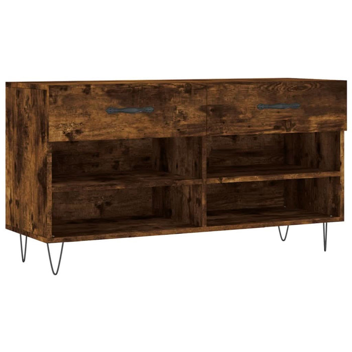 Bancă de pantofi, stejar fumuriu, 102x35x55 cm, lemn prelucrat - WALTI WALTI