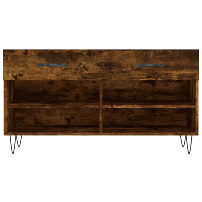 Bancă de pantofi, stejar fumuriu, 102x35x55 cm, lemn prelucrat - WALTI WALTI