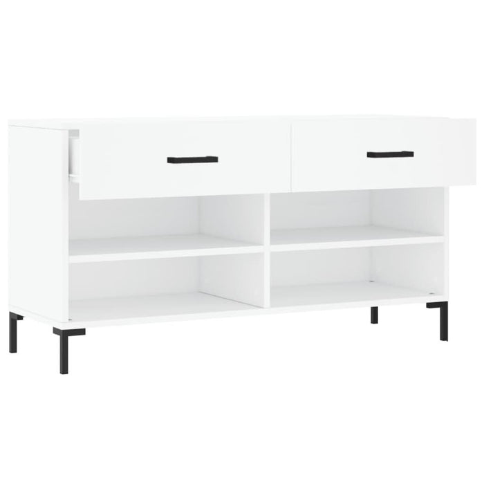 Bancă de pantofi, alb, 102x35x55 cm, lemn prelucrat - WALTI WALTI