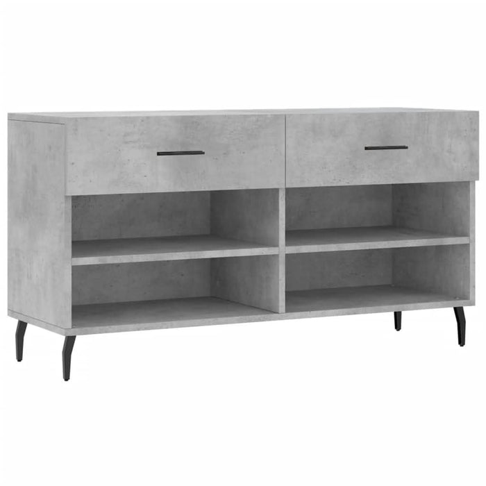 Bancheta pantofar, gri beton, 102x35x55 cm, lemn prelucrat - WALTI WALTI