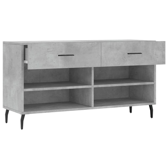 Bancheta pantofar, gri beton, 102x35x55 cm, lemn prelucrat - WALTI WALTI