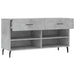 Bancheta pantofar, gri beton, 102x35x55 cm, lemn prelucrat - WALTI WALTI