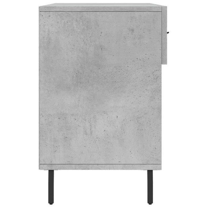 Bancheta pantofar, gri beton, 102x35x55 cm, lemn prelucrat - WALTI WALTI