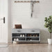 Bancheta pantofar, gri beton, 102x35x55 cm, lemn prelucrat - WALTI WALTI