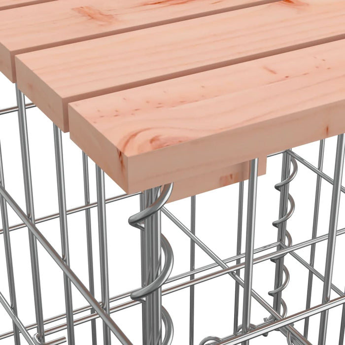 Bancă de grădină cu gabion, 183x41x60,5 cm, lemn masiv Douglas - WALTI WALTI