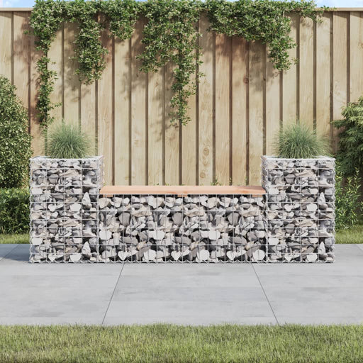 Bancă de grădină cu gabion, 183x41x60,5 cm, lemn masiv Douglas - WALTI WALTI
