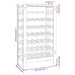 Suport de vinuri, 61,5x30x107,5 cm, lemn masiv de pin - WALTI WALTI