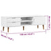 Dulap TV „MOLDE” alb, 158x40x49 cm, lemn masiv de pin - WALTI WALTI