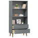 Bibliotecă „MOLDE” gri, 85x35x170,5 cm, lemn masiv de pin - WALTI WALTI