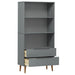Bibliotecă „MOLDE” gri, 85x35x170,5 cm, lemn masiv de pin - WALTI WALTI