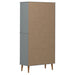 Bibliotecă „MOLDE” gri, 85x35x170,5 cm, lemn masiv de pin - WALTI WALTI