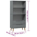 Bibliotecă „MOLDE” gri, 85x35x170,5 cm, lemn masiv de pin - WALTI WALTI