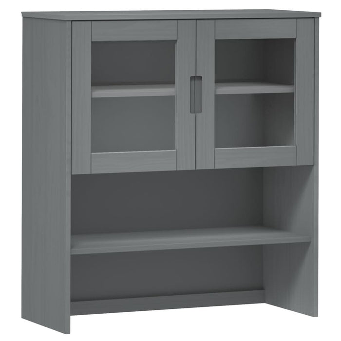 Rafturi superioare dulap înalt, gri, 90x35x100 cm, lemn de pin - WALTI WALTI