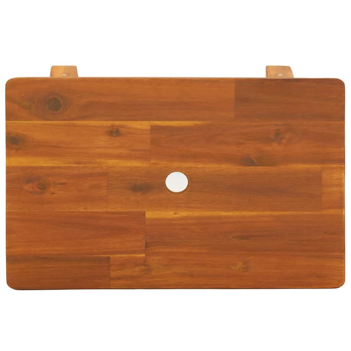 Taburet, 45x29x45 cm, dreptunghiular, lemn masiv de acacia - WALTI WALTI