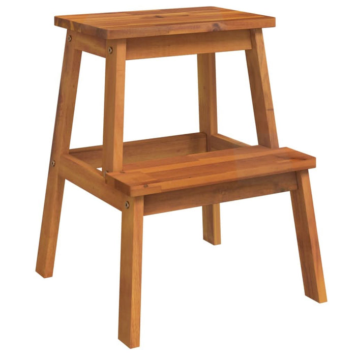 Taburet cu 2 trepte, 40x38x50 cm, lemn masiv de acacia - WALTI WALTI