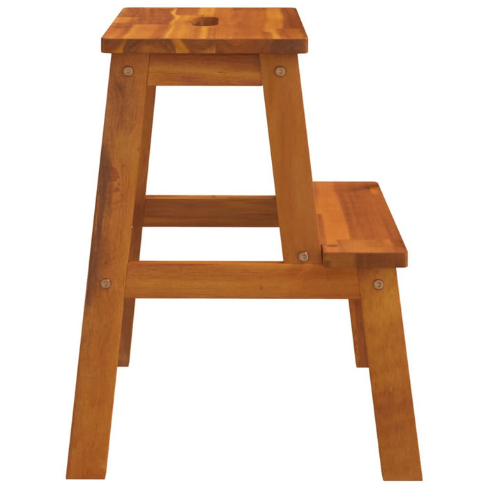 Taburet cu 2 trepte, 40x38x50 cm, lemn masiv de acacia - WALTI WALTI